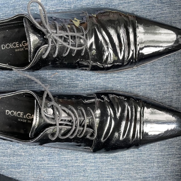 Dolce & Gabbana black patent leather dress shoes size UK7 - Picture 5 of 7